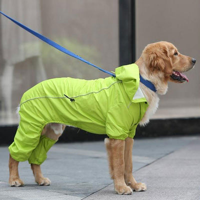 Golden Retriever Labrador, Hooded Raincoat for Medium to Large Dogs, Waterproof  Rain Coat Jacket S-XL