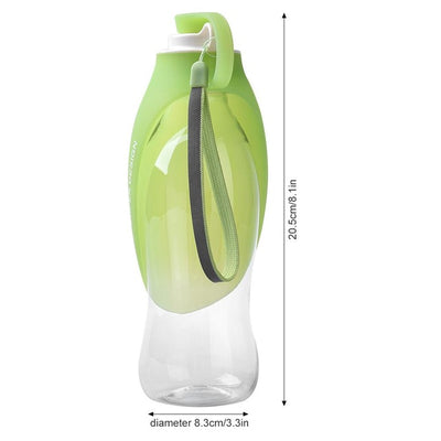 Pet Drinking Bottle Practical Multi-Functional For Outdoor Activities, With Leaf Pattern Design