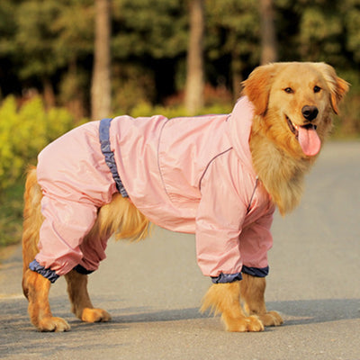 Golden Retriever & Labrador, Hooded Raincoat for Medium to Large Dogs, Waterproof  Rain Coat Jacket S-XL